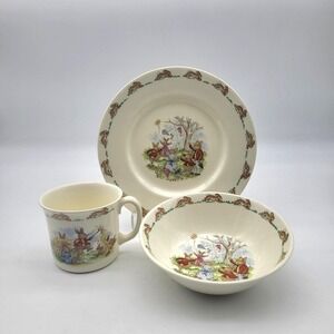 Royal Doulton Bunnykins Child's 3 Piece Set Plate Bowl Mug Fine Bone China